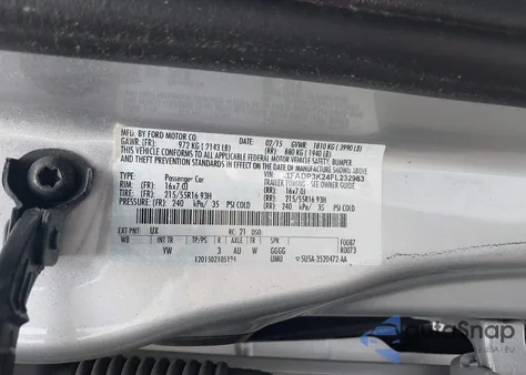 2015 Ford Focus Se из США, поврежденный, VIN 1FADP3K24FL232983